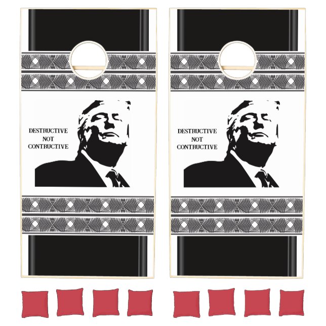 Trump/Destructive Not Constructive Cornhole Set (Set)