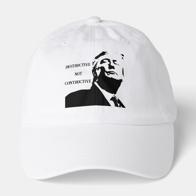 Trump/Destructive Not Constructive Trucker Hat (Front)