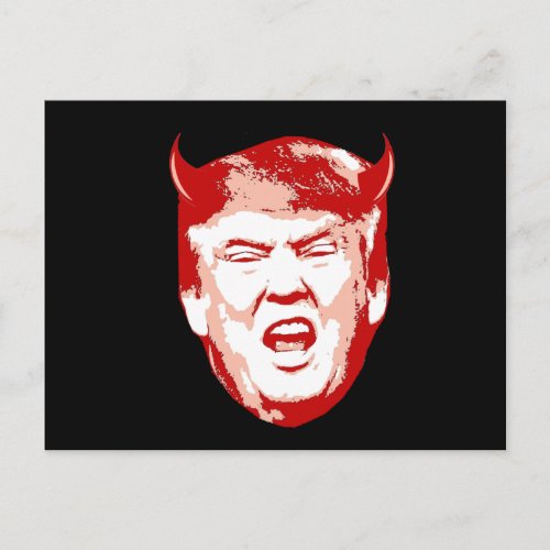 Trump Devil Head _ Anti_Trump _ Postcard
