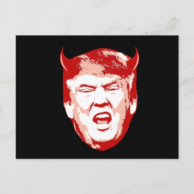 Trump Devil Head - Anti-Trump - Postcard (Front)