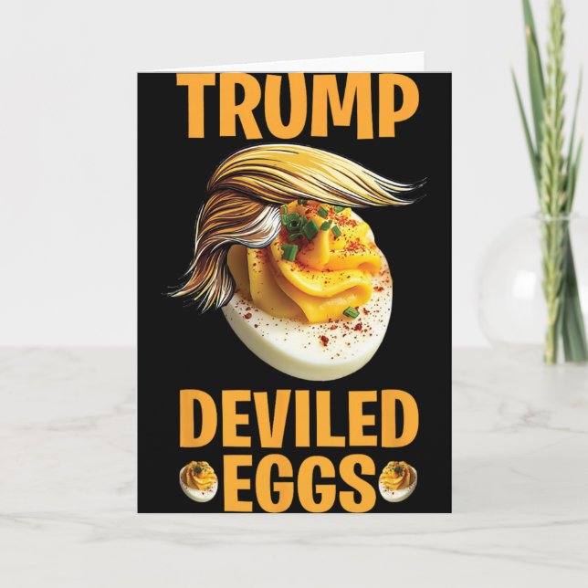 Trump Deviled Eggs Funny Political Thanksgiving  Card (Front)