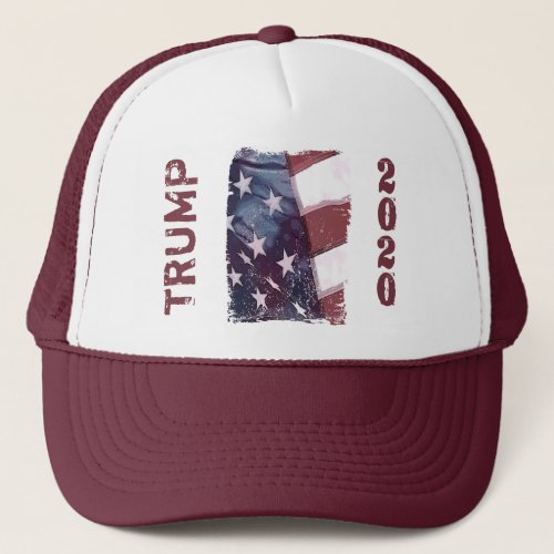 Trump Distressed Flag 2020 Election Trucker Hat