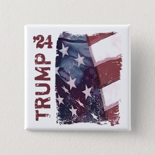 Trump Distressed Flag 2024 Election Button