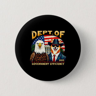 Trump Doge Men D.o.g.e Department Of Government Ef Button