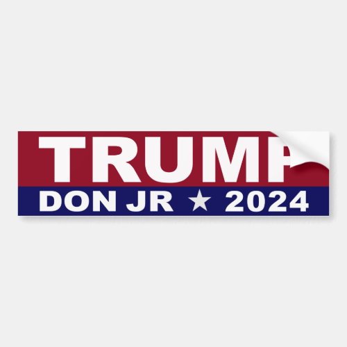 Trump Don Jr President 2024 bumper sticker 