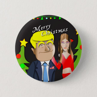 Trump, Donald, Melania, Christmas, gift, present, Button