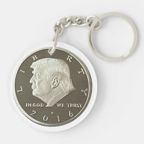 Trump Double Eagle coin Keychain