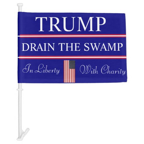 Trump Drain The Swamp  Car Flag