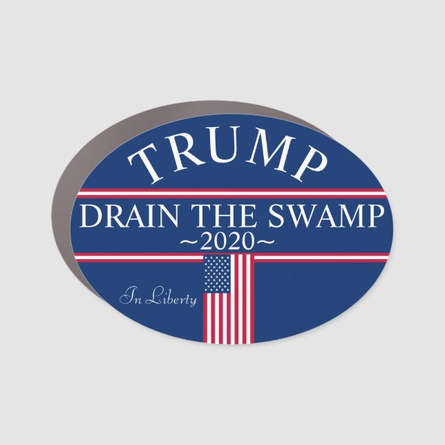 Trump Drain The Swamp Car Magnet (Front)