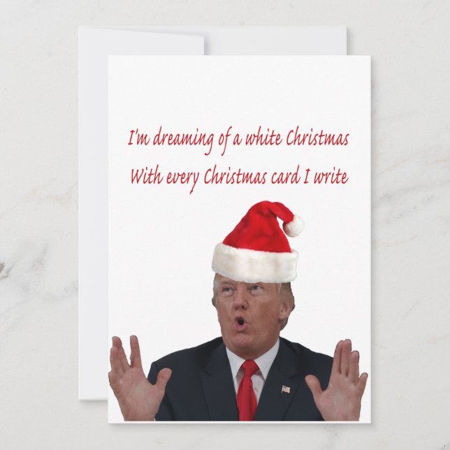 Trump, Dreaming of a White Christmas Holiday Card (Front)
