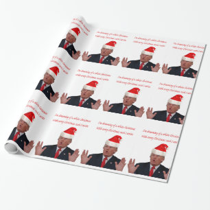 Trump, Dreaming of a White Christmas Wrapping Paper