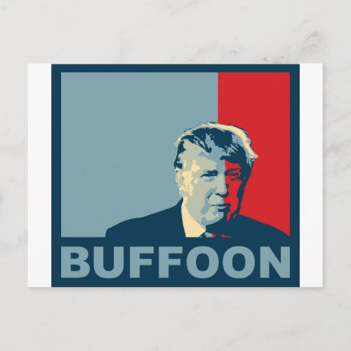 TrumpDrumpf Buffoon Hope colors Postcard