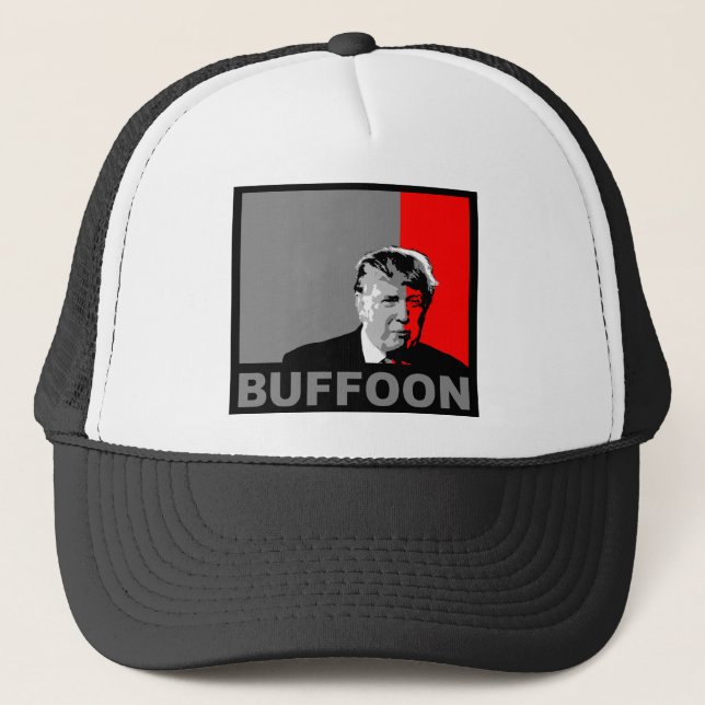 Trump/Drumpf: Buffoon Trucker Hat (Front)