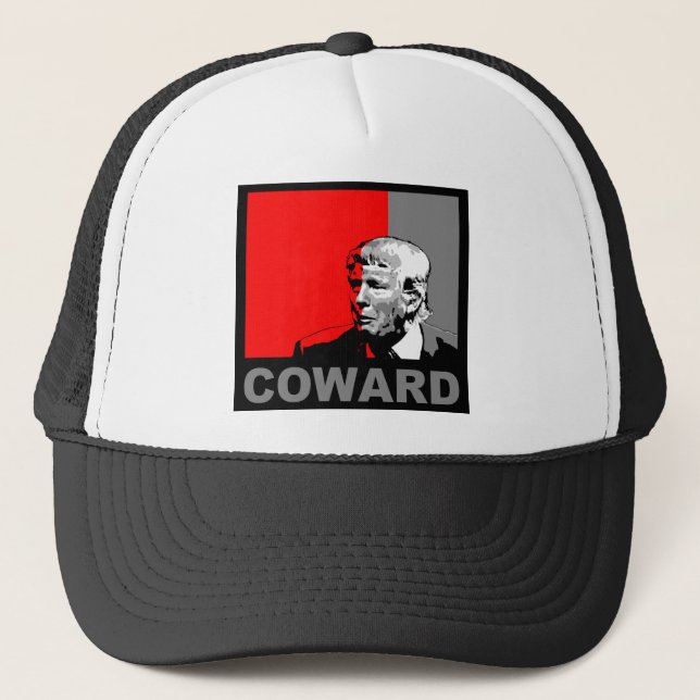 Trump/Drumpf: Coward Trucker Hat (Front)