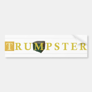 Trump Dumpster Sticker 2 -- Gold, Clear