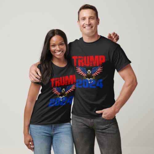 Trump Eagle American Flag 2024 T_shirt