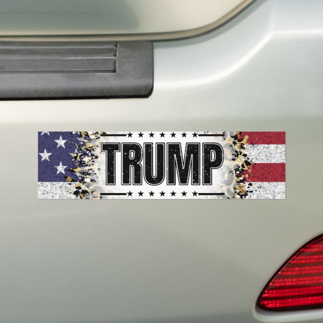 Trump Election 2024 Bumper Sticker (On Car)