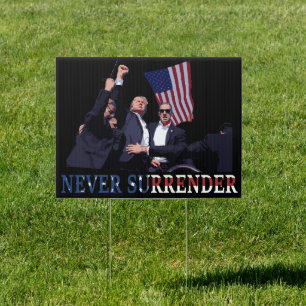 Trump Election Fist Never Surrender Sign