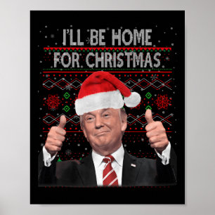 Trump Election Merry Ugly Christmas Holiday Santa Poster