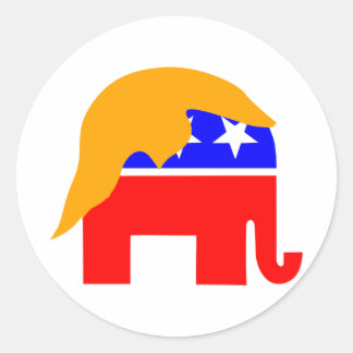 Trump Elephant Classic Round Sticker
