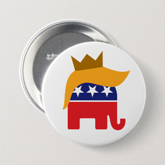 Trump Elephant Hair Logo with Crown Button