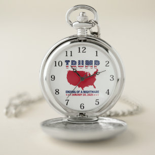 Trump Ending Of A Nightmare  Pocket Watch