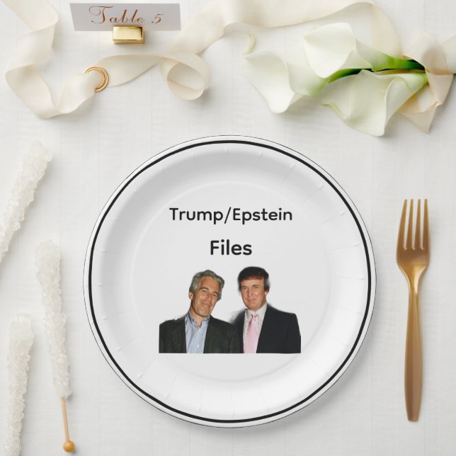 Trump/Epstein Files Paper Plate (Wedding)