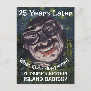 Trump Epstein Island Files Babies Republican 2026 Postcard