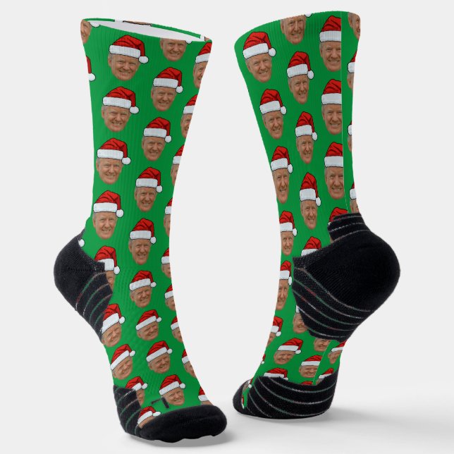 Trump Face Gift Socks Custom Face Photo (Angled)