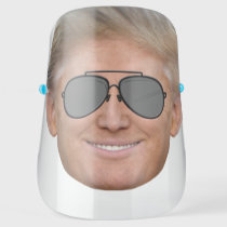 Trump Face Photo with Black Sunglasses Face Shield