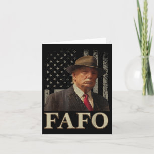 Trump Fafo, Funny Fafo Trump American Flag _1 Card