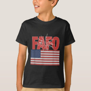 Trump Fafo, Funny Fafo Trump American Flag  T-Shirt