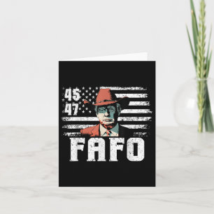 Trump Fafo Us Flag Funny Trump 4th Of July Card