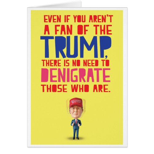Trump Fan Birthday Joke Greeting Card
