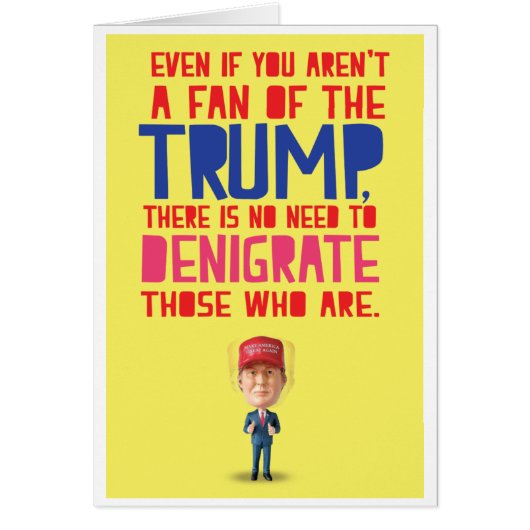 Trump Fan Birthday Joke Greeting Card (Front)