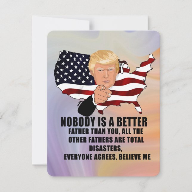 Trump fathers day funny holiday card (Front)