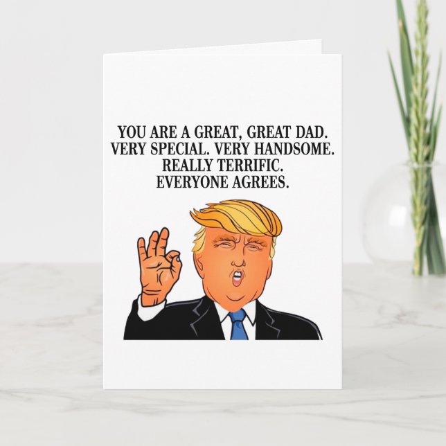 Trump Fathers Day Greeting Card Payton (Front)