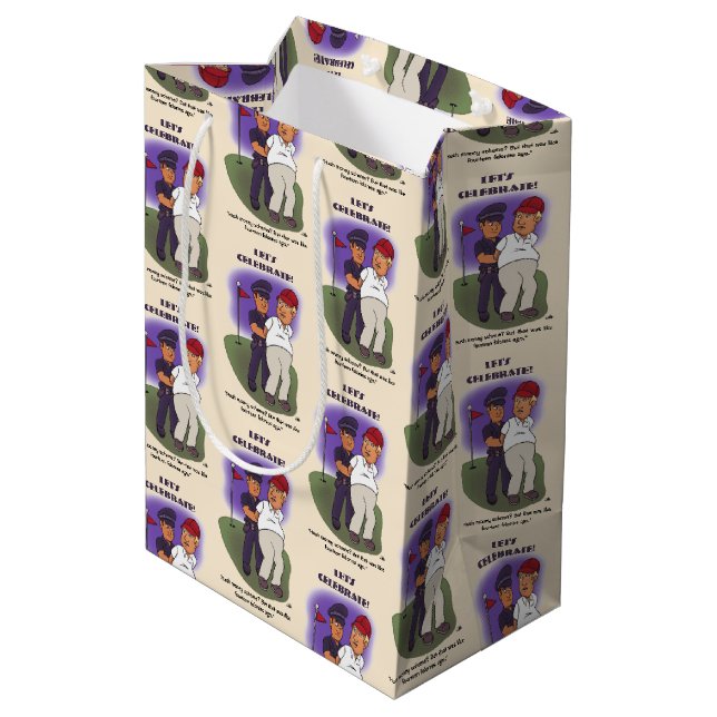 Trump Felonies Medium Gift Bag (Back Angled)