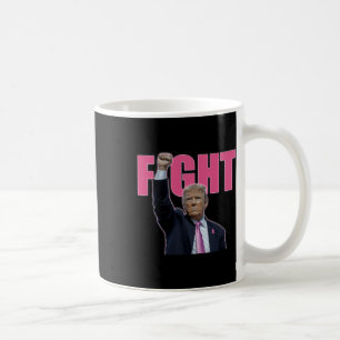 Trump Fight Breast Cancer Awareness Pink Ribbon Su Coffee Mug