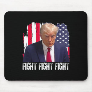Trump Fight Fight Fight American Flag Donald Trump Mouse Pad
