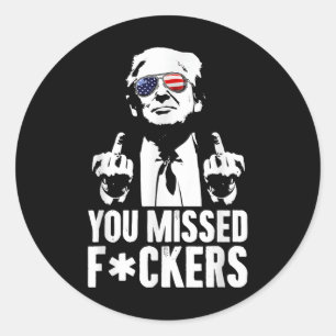 Trump Fight Fight Fight Classic Round Sticker