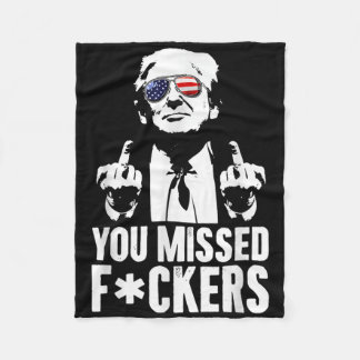 Trump Fight Fight Fight Fleece Blanket
