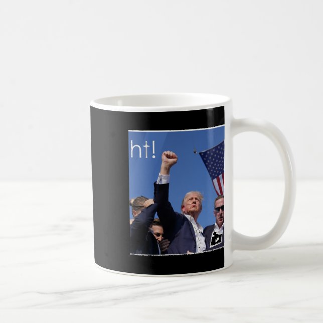 Trump Fight Pennsylvania Shooting Active  Coffee Mug (Right)