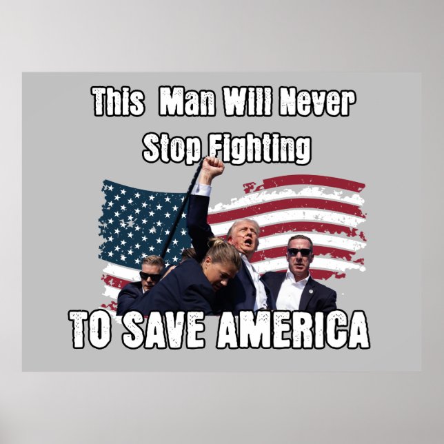 Trump Fight Yard Sign (Front)