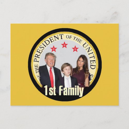 TRUMP First Family Postcard