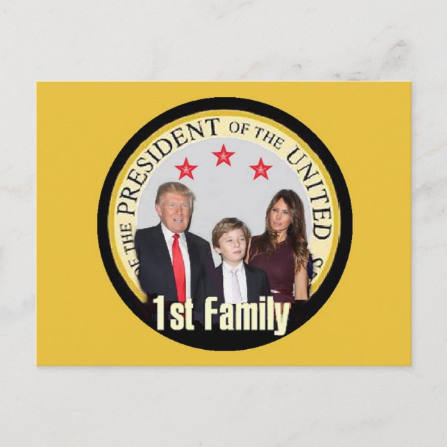TRUMP First Family Postcard (Front)