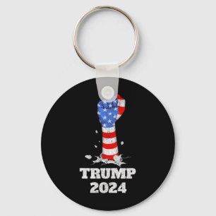 Trump Fist 2024 Stand With Trump 2024  Keychain
