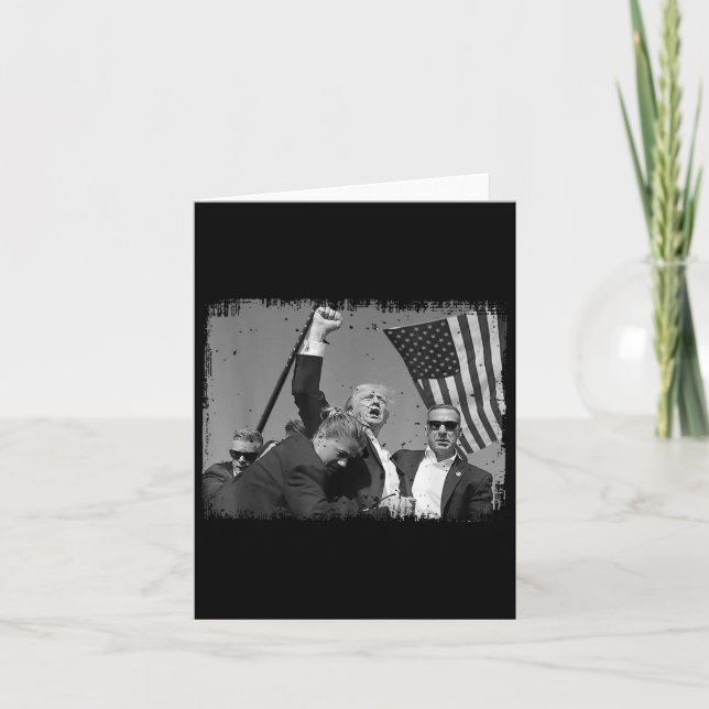 Trump Fist Pump 4  Card (Front)