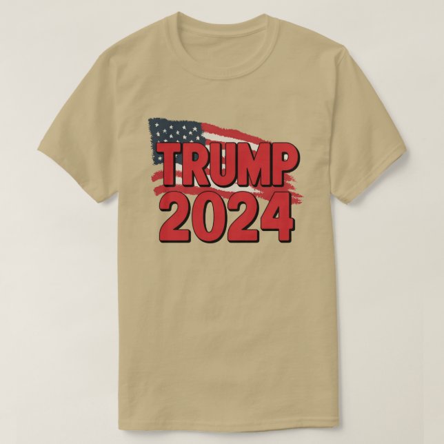 Trump Flag 2024 Trump 2024 T-shirt American Flag  (Design Front)