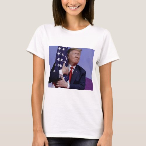 Trump Flag Hugger T_Shirt